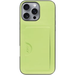 WORK28IP-GN-IP16PM [iPhone 16 Pro Max 用 PUレザースマホケース/カードポケット＆ストラップホール付き ミストグリーン]