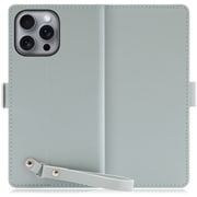 WORK29IP-GN-IP16PM [iPhone 16 Pro Max 用 本革スマホケース/スタンド機能＆ストラップホール付き アイスグリーン]