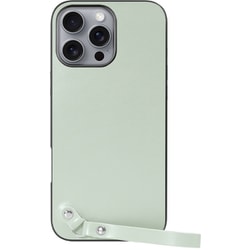 WORK33IP-GN-IP16PM [iPhone 16 Pro Max 用 本革スマホケース/ストラップ＆ストラップホール付き アイスグリーン]