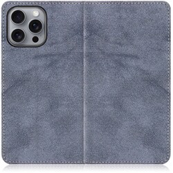 WORK34IP-BU-IP16PM [iPhone 16 Pro Max 用 PUレザースマホケース/スタンド機能＆カードポケット付き ウィンターブルー]