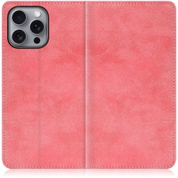 WORK34IP-PK-IP16PM [iPhone 16 Pro Max 用 PUレザースマホケース/スタンド機能＆カードポケット付き スプリングピンク]