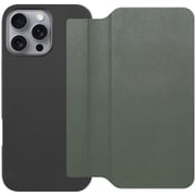 WORK38IP-EG-IP16PM [iPhone 16 Pro Max 用 PUレザースマホケース/ストラップホール＆カードポケット付き エバーグリーン]