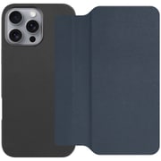 WORK38IP-NY-IP16PM [iPhone 16 Pro Max 用 PUレザースマホケース/ストラップホール＆カードポケット付き ダークネイビー]