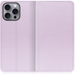 WORK47IP-PL-IP16PM [iPhone 16 Pro Max 用 本革スマホケース/スタンド機能＆カードポケット付き ラベンダー]