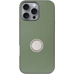 WORK48IP-GN-IP16PM [iPhone 16 Pro Max 用 本革スマホケース/スタンド機能＆ストラップホール付き ホーリーグリーン]