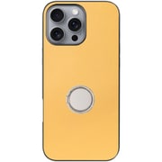 WORK48IP-YL-IP16PM [iPhone 16 Pro Max 用 本革スマホケース/スタンド機能＆ストラップホール付き イエローベージュ]