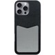 WORK49IP-BKGY-IP16PM [iPhone 16 Pro Max 用 PUレザースマホケース/ストラップホール＆カードポケット付き ブラックグレー]