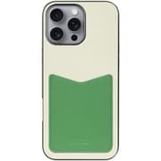 WORK49IP-CMGN-IP16PM [iPhone 16 Pro Max 用 PUレザースマホケース/ストラップホール＆カードポケット付き クリームグリーン]