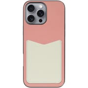 WORK49IP-PKCM-IP16PM [iPhone 16 Pro Max 用 PUレザースマホケース/ストラップホール＆カードポケット付き ピンククリーム]