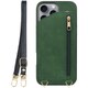 WORK54IP-GN-IP16PM [iPhone 16 Pro Max 用 背面型スマホショルダーケース/ロングストラップ＆カードポケット付き オリーブグリーン]