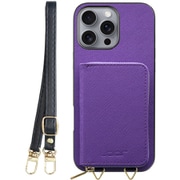 WORK24MPIP-VL-IP16PM [iPhone 16 Pro Max 用 小銭入れ付きスマホケース/PUレザー/ストラップ付き バイオレット]