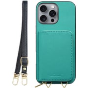 WORK24MPIP-TQ-IP16PM [iPhone 16 Pro Max 用 小銭入れ付きスマホケース/PUレザー/ストラップ付き ターコイズ]