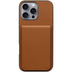 WORK56SCIP-CM-IP16PM [iPhone 16 Pro Max 用 折り畳み式カードポケット/本革/4枚収納 キャメル]
