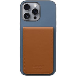 WORK56SCIP-BUCM-IP16PM [iPhone 16 Pro Max 用 折り畳み式カードポケット/本革/4枚収納 ブルーキャメル]