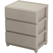 収納ケース デコニー シーヴォ 3段 ワイド グレージュ 簡単組立 日本製 幅54×奥行41.5×高さ66.1cm