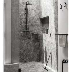 ZONE DENMARK シャワーシェルフ　RIM ブラック RIM shower shelf high 11x22 cm from Zone Denmark