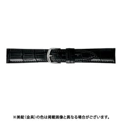 BWE019AR [時計ベルト グレーシャスワニ革 19mm幅 ブラック]