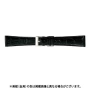 BWE112AS [時計ベルト グレーシャスワニ革 20mm幅 ブラック]