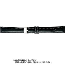 BCME003AM [時計ベルト スコッチガードレザー牛革 15mm幅 黒]