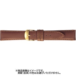 BCME003CN [時計ベルト スコッチガードレザー牛革 16mm幅 茶]