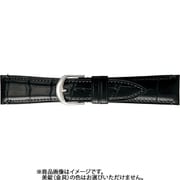 BKE008AU [時計ベルト 牛革型押し 22mm幅 ブラック]