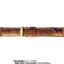 BKE011CU [時計ベルト 牛革型押し 22mm幅 ブラウン]