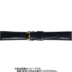 BKE112AP [時計ベルト 牛革型押し 18mm幅 ブラック]