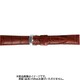 BKE112CP [時計ベルト 牛革型押し 18mm幅 ブラウン]