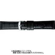 BKE003AW [時計ベルト 牛革型押し 24mm幅 黒]