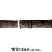 BKE003BW [時計ベルト 牛革型押し 24mm幅 チョコ]