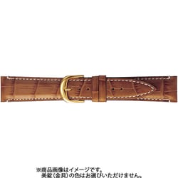 BKE006CP [時計ベルト 牛革型押し 18mm幅 ブラウン]