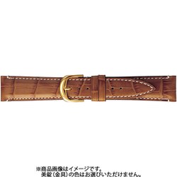 BKE006CR [時計ベルト 牛革型押し 19mm幅 ブラウン]