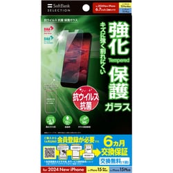 SB-I019-PFGA/KV [iPhone 16 Plus 用 抗ウイルス 抗菌 保護ガラス クリア]
