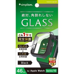 TR-AW2446-GLPC-CCBK [Apple Watch 46mm Series 10 高透明 ガラス一体型PCケース ブラック]