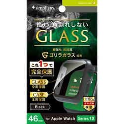 TR-AW2446-GLPC-GOCBK [Apple Watch 46mm Series 10 ゴリラガラス 高透明 ガラス一体型PCケース ブラック]