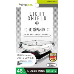 TR-AW2446-GLLD-CCCL [Apple Watch 46mm Series 10 [LIGHT SHIELD＋] 衝撃吸収 高透明 ガラス一体型TPUケース クリア]