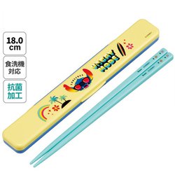 抗菌 音の鳴らない箸・箸箱セット スティッチ カラフル ABC3AG