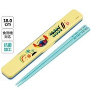 ABC3AG [抗菌 音の鳴らない箸・箸箱セット スティッチ カラフル]