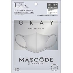 マスコード 3Dマスク ワントーン グレー（グレー紐） Lサイズ