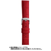 BKE037RP [時計バンド 型押しマット竹符 18mm 赤]