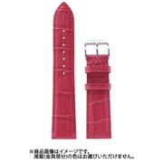 BKE037RS [時計バンド 型押しマット竹符 20mm 赤]