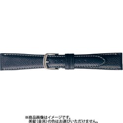 BCE44DN [時計ベルト 牛革型押しシボ 16mm ネイビー]