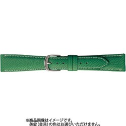BCE44MN [時計ベルト 牛革型押しシボ 16mm グリーン]