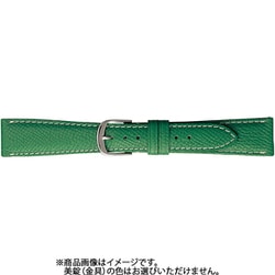 BCE44MP [時計ベルト 牛革型押しシボ 18mm グリーン]