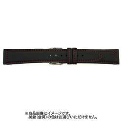 BGE001R1P [時計ベルト 合成ラバー 18mm幅 黒×赤ステッチ]