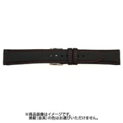 BGE001R1P [時計ベルト 合成ラバー 18mm幅 黒×赤ステッチ]