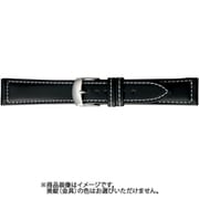 BGE001W1P [時計ベルト 合成ラバー 18mm幅 黒×白ステッチ]