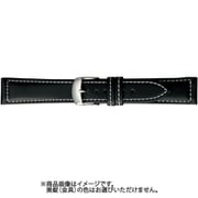 BGE001W1S [時計ベルト 合成ラバー 20mm幅 黒×白ステッチ]