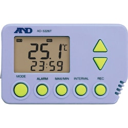 A&D 温度データロガー AD5326T 一般（ISO）校正付（検査成績書+トレサビリティ体系図） AD5326T-00A00