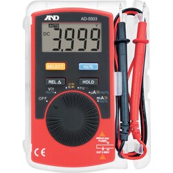 A&D デジタルマルチメーター AD5503 一般（ISO）校正付（検査成績書+トレサビリティ体系図） AD5503-00A00